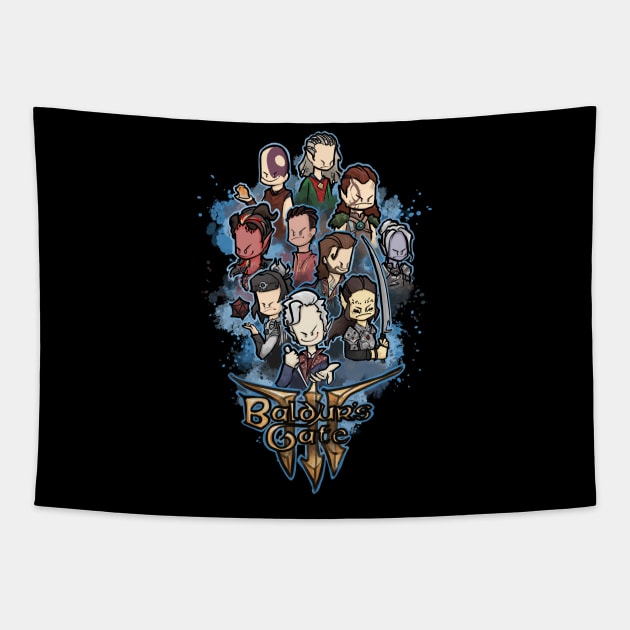 Baldur's gate 3 Full party Tapestry by ArryDesign