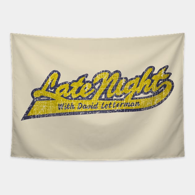 Late Night With David Letterman Tapestry by Thrift Haven505