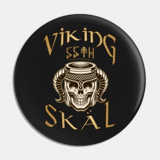 Viking-Skål: 55th Birthday Celebration for a Viking Warrior-Gift Idea Pin