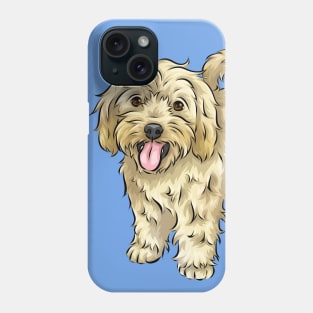 Cute Cream / Yellow Cavapoo Dog Phone Case