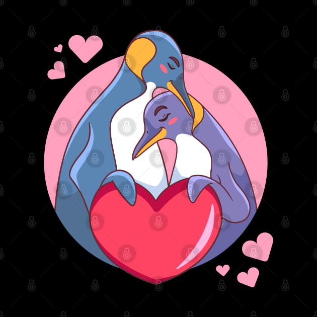 Penguin Couple Cute by Mako Design 