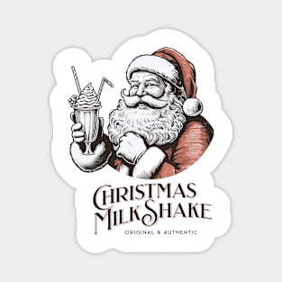 Christmas Print Design of Santa Claus drinking milkshake Magnet