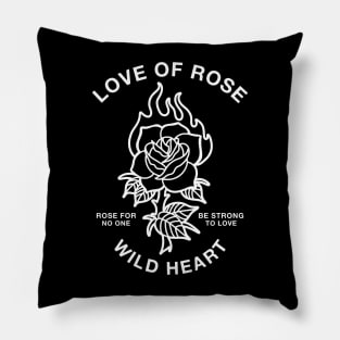 love of rose wild heart Pillow