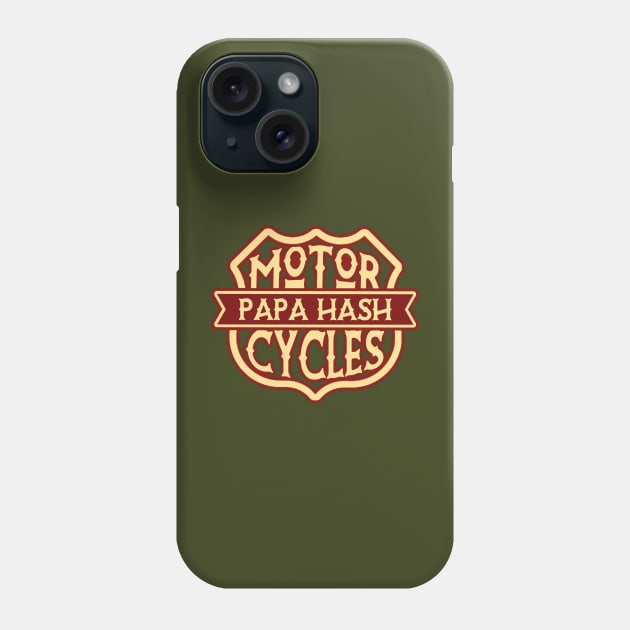 Papa Hash Apparel: Motorcycle Shield Phone Case by Papa Hash's House of Art