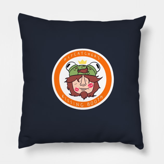 Flycatcher's Kissing Booth Pillow by chillystraw