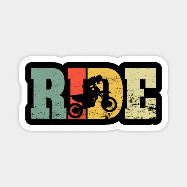Dirt Bike Ride Vintage Style Magnet by Hiep Nghia