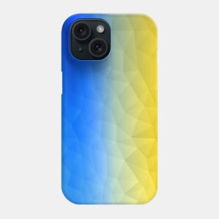 Ukraine yellow blue geometric mesh pattern Phone Case