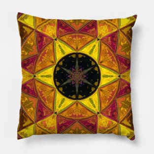 Mosaic Kaleidoscope Flower Pillow