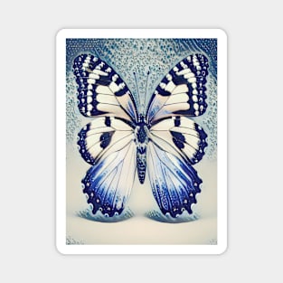 Blue Watercolor Butterfly Magnet