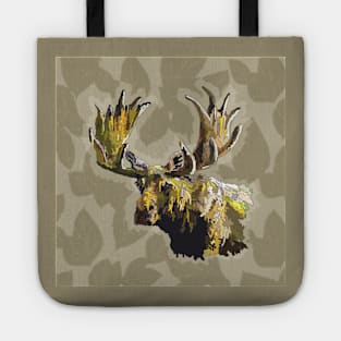 Funky Moose with Leaves Tote
