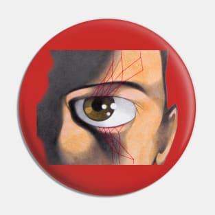 Sewn eyes Pin