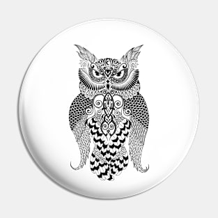 Mehendi owl Pin