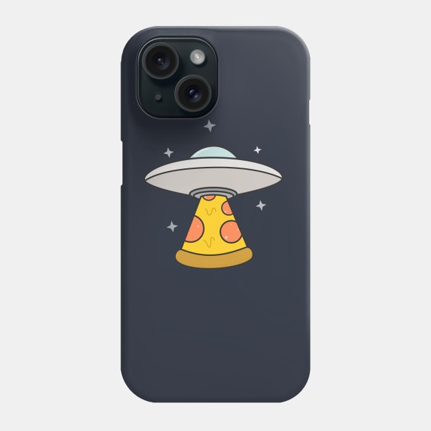 Kawai Cute UFO Pizza T-Shirt Phone Case by happinessinatee