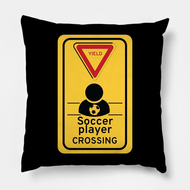 Soccer Player Pillow by Night'sShop