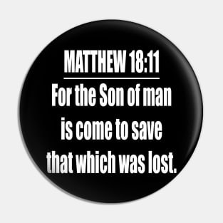 Bible Verse MATTHEW 18:11 Pin