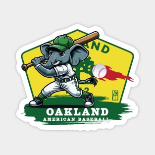 USA - American BASEBALL - Oakland - Baseball mascot - Oakland baseball Magnet