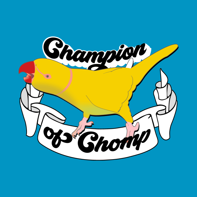 Indian Ringneck Funny Parrot Yellow Champion of Chomp Birb Meme by DigiDreams