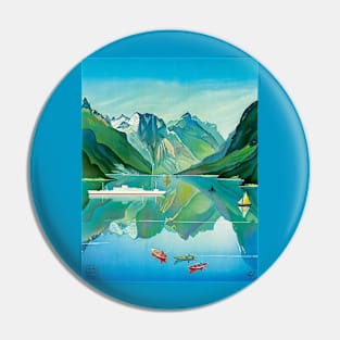 Vintage Travel Artwork - Norway Pin