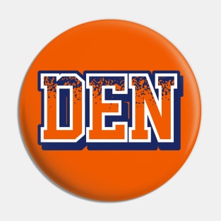 Denver Football Retro Sports Letters Pin