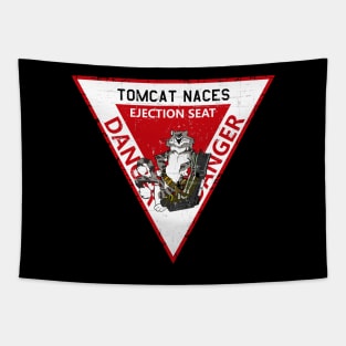 F-14 Tomcat - Tomcat Naces Ejection Seat - Grunge Style Tapestry