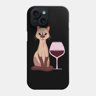 Easily Distracted by Cats and Wine Phone Case