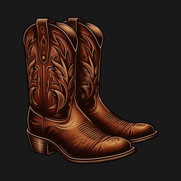 Brown cowboy boots by PinScher