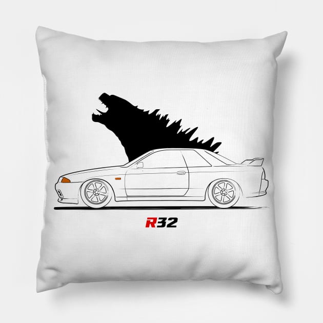 Skyline R 32 JDM Pillow by GoldenTuners