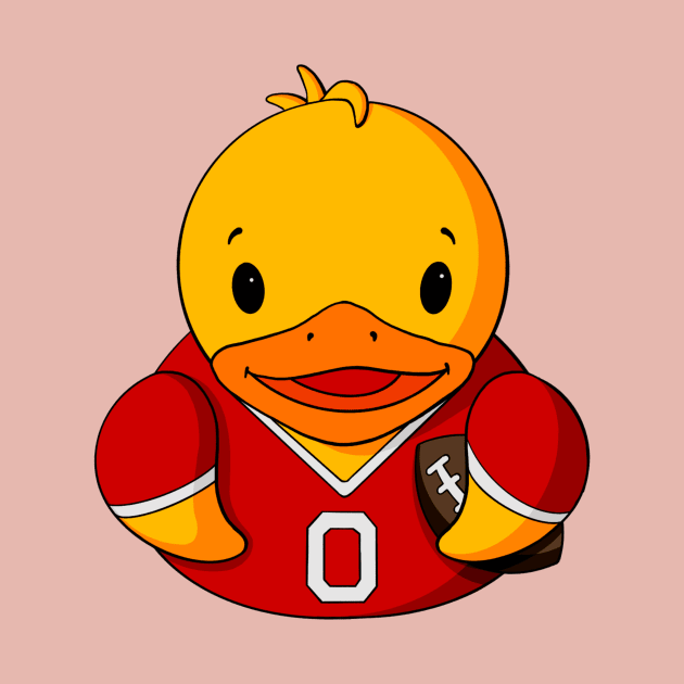 Football Player Rubber Duck by Alisha Ober Designs