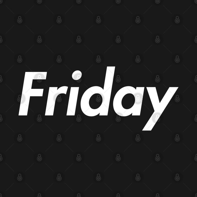 Friday Days of The Week Minimalist by lightbulbmcoc