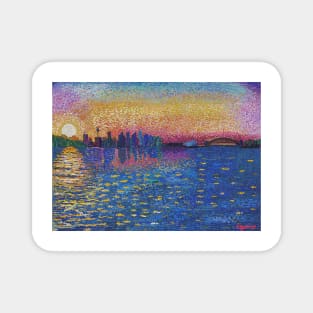 Sunset on Sydney Harbour 2019 update Magnet