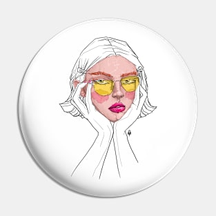 Bored Glasses Pin