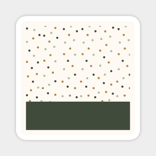 green Minimal dots pattern Magnet