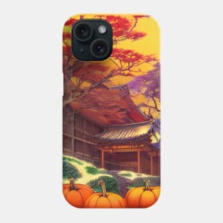 Pumpkin Fall Season in the Japanese Neighborhood Phone Case