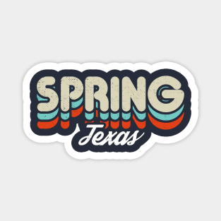 Retro Spring Texas Magnet