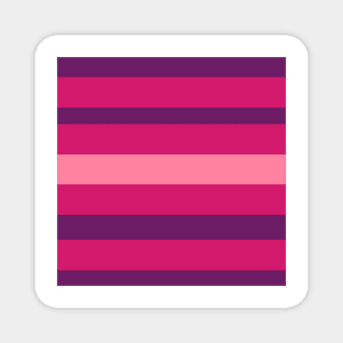 Purple Wonderland Stripes Pattern Magnet