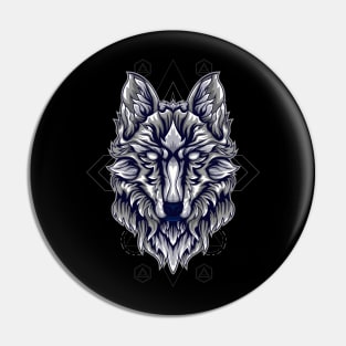 alpha space wolf Pin