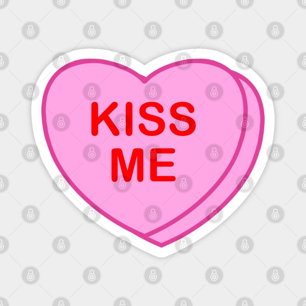 Conversation Heart: Kiss Me Magnet by LetsOverThinkIt