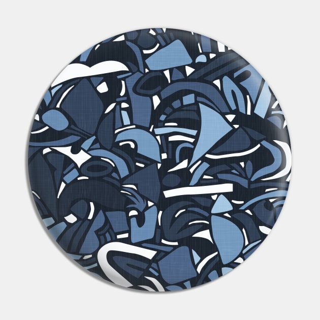 Navy Blue Papercut Shapes Pin by matise