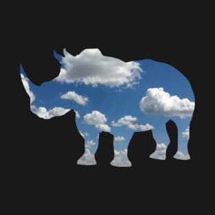 Rhinoceros Wild Animal Abstract Rhino Clouds Sky  Gift  Shirt Cute T-Shirt