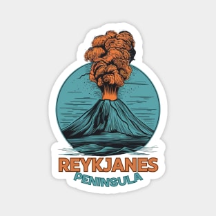 Volcano Reykjanes Peninsula Iceland Gift For Geologist Erupting Volcano Outdoor Adventure Geology Mountain Magnet