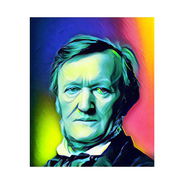 Richard Wagner Colourful Portrait | Richard Wagner Artwork 5 by JustLit