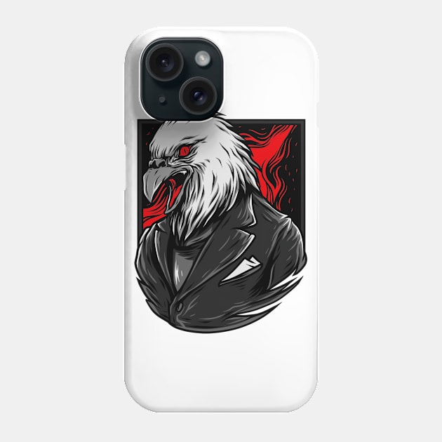 Sparrow Hawk Eagle Grey Red Phone Case by BradleyHeal