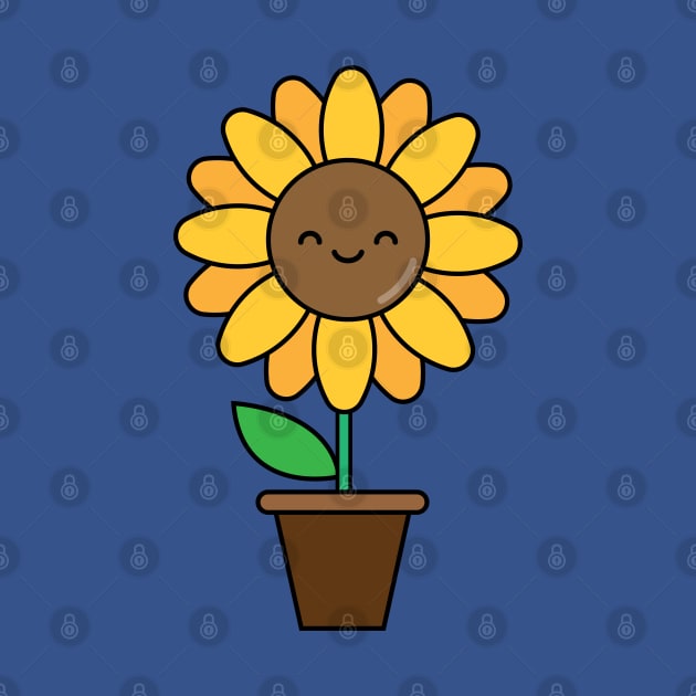 Kawaii Sunflower by WildSloths