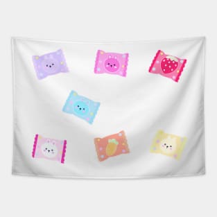 Cute Bunny Candies Tapestry