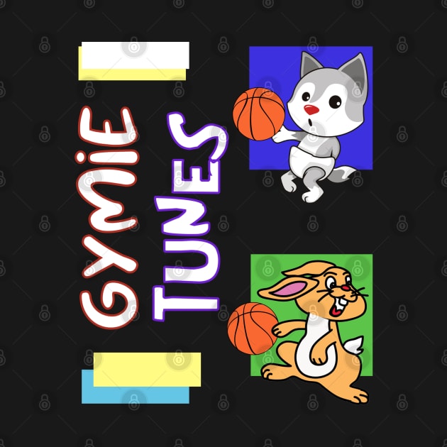 Gymie Tunes Basketball Cartoon Retro Puzzle by WavyDopeness