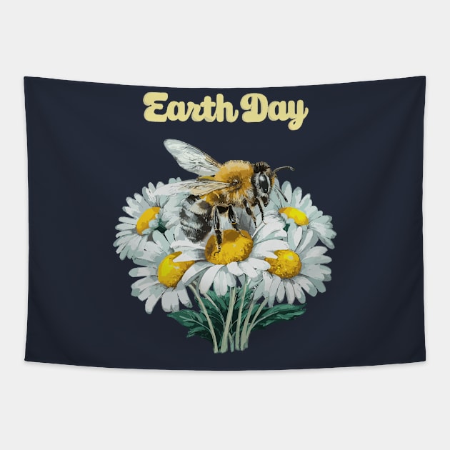 Earth Day Save the Bees Tapestry by Shopinno Shirts