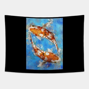 Koi Fishes Tapestry