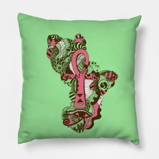 Pink Mint Horus Ankh Pillow