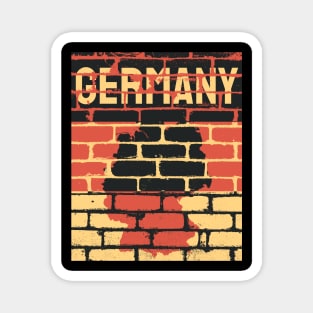 Germany Flag - Berlin Wall - Grunge Magnet