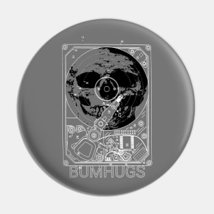 Hard Drive Skull Pin